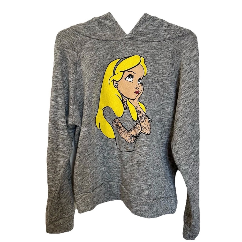 Rebel Alice In Wonderland Pierced Tatted & Smokin’ Sweatshirt M Grunge Skater